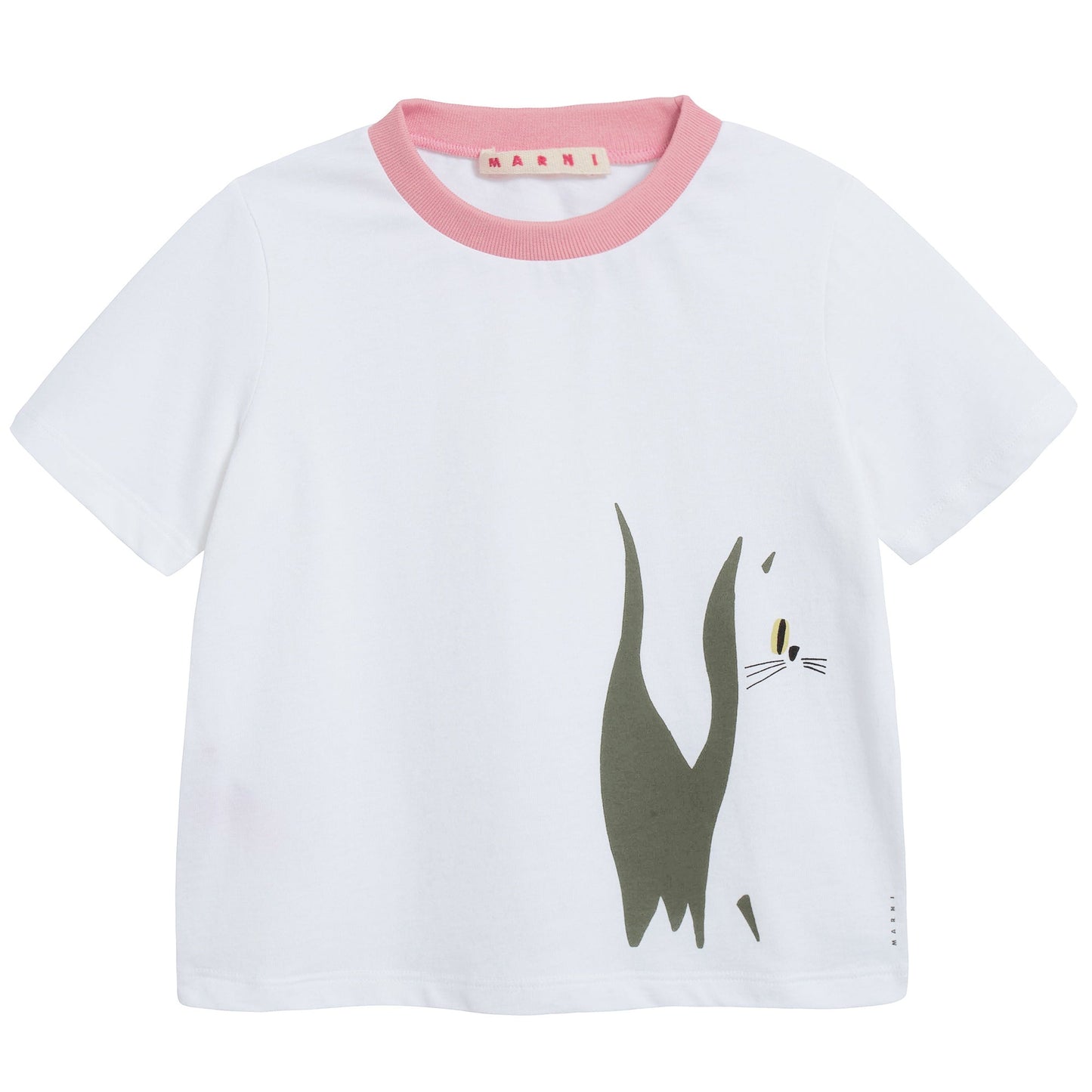 Girls White Cotton T-shirt