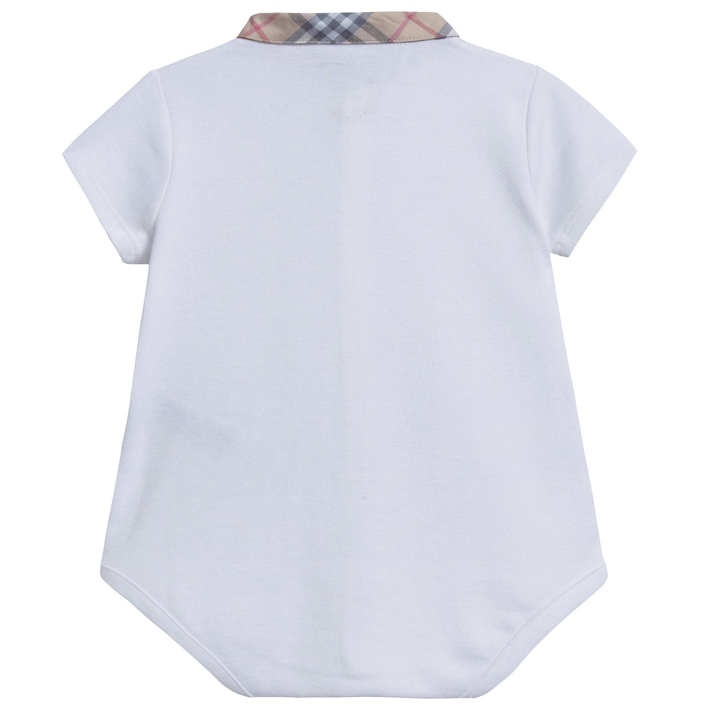 Baby White Cotton Babysuit