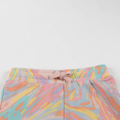 Girls Marble Printed Anticipato Prim Shorts