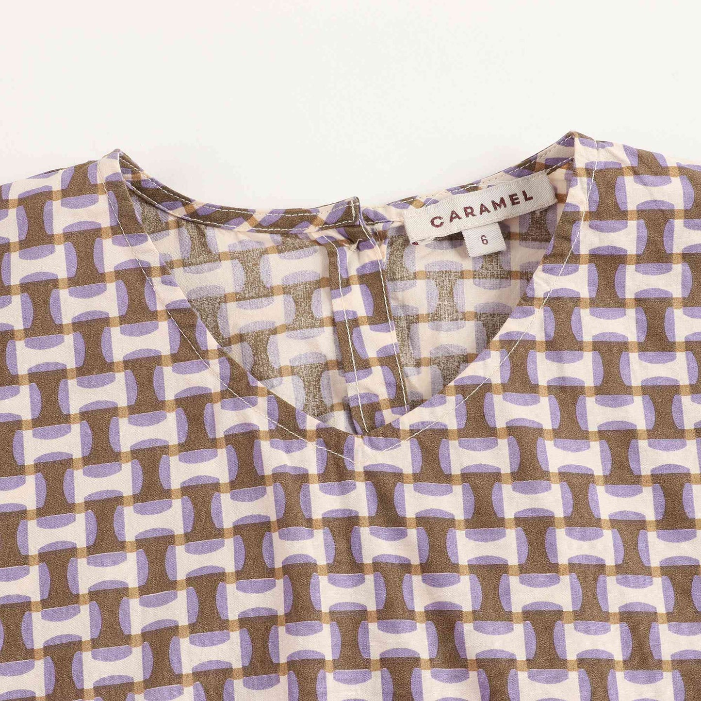 Girls Lilac Print Cotton Dress