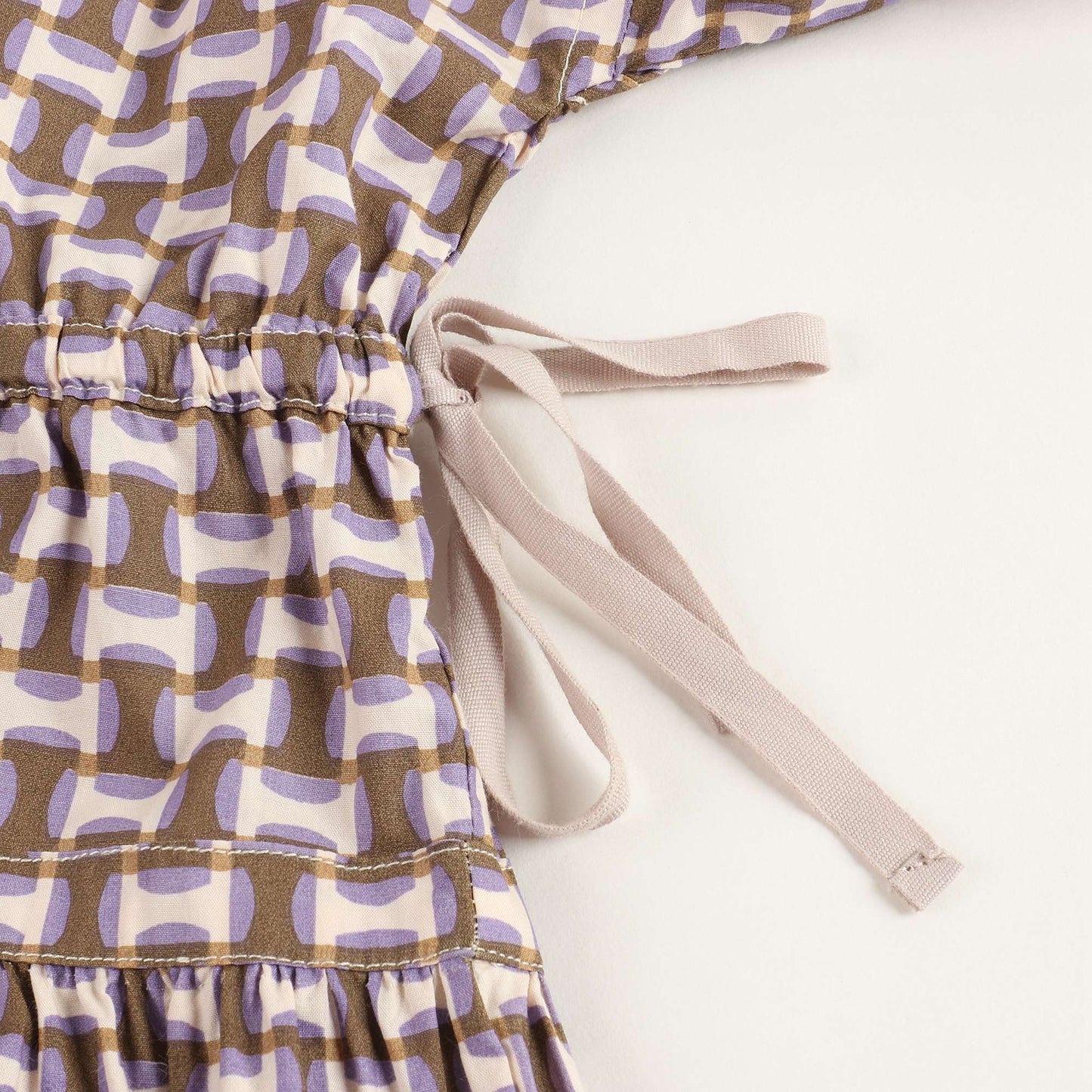 Girls Lilac Print Cotton Dress