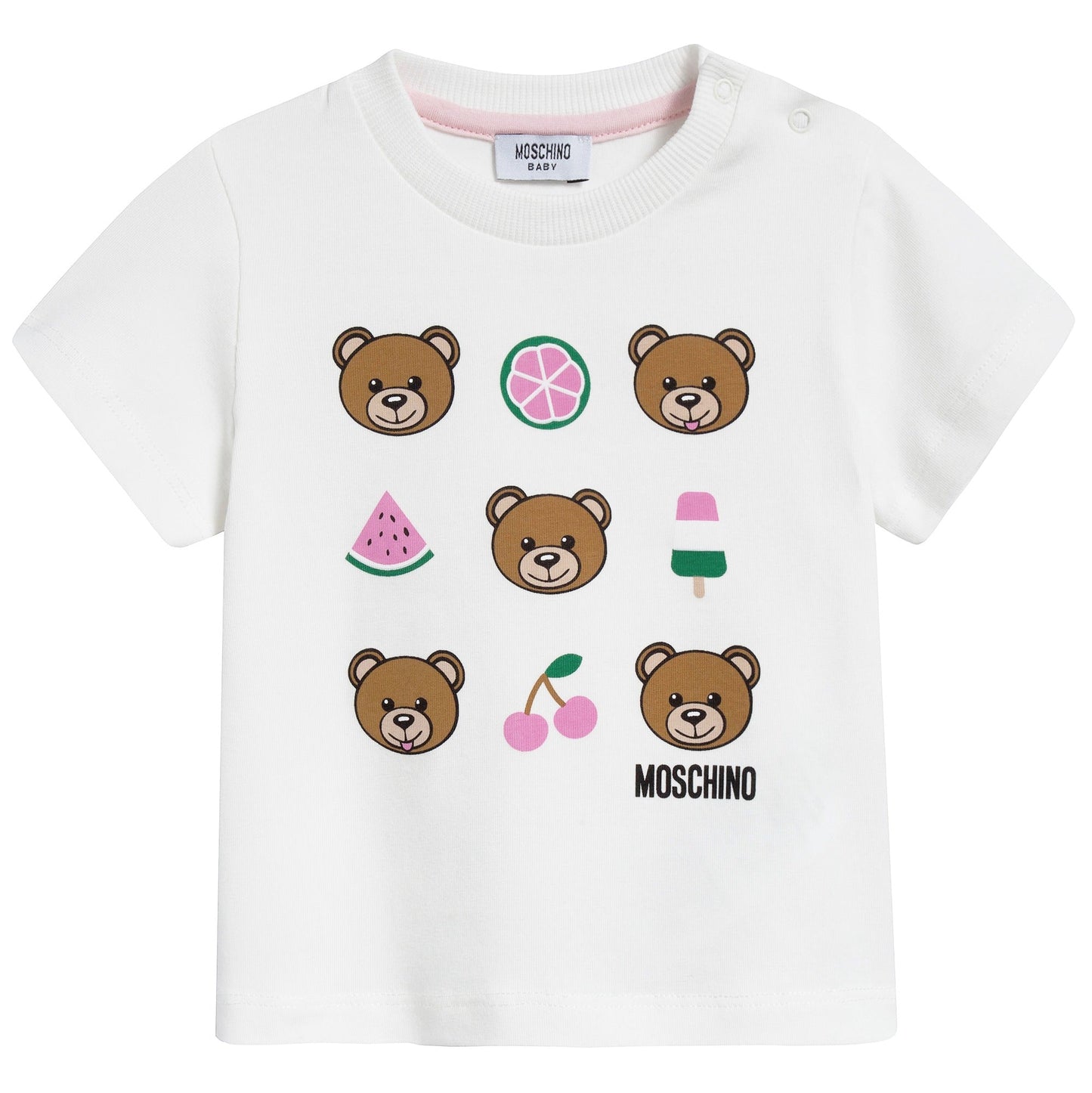 Baby Girls White & Sweet Rose Cotton Set