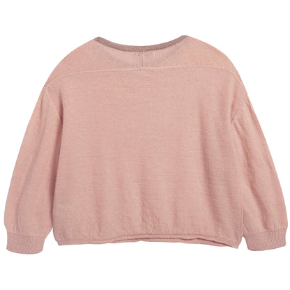 Girls Pink Baby Alpaca Knitwear Jumper
