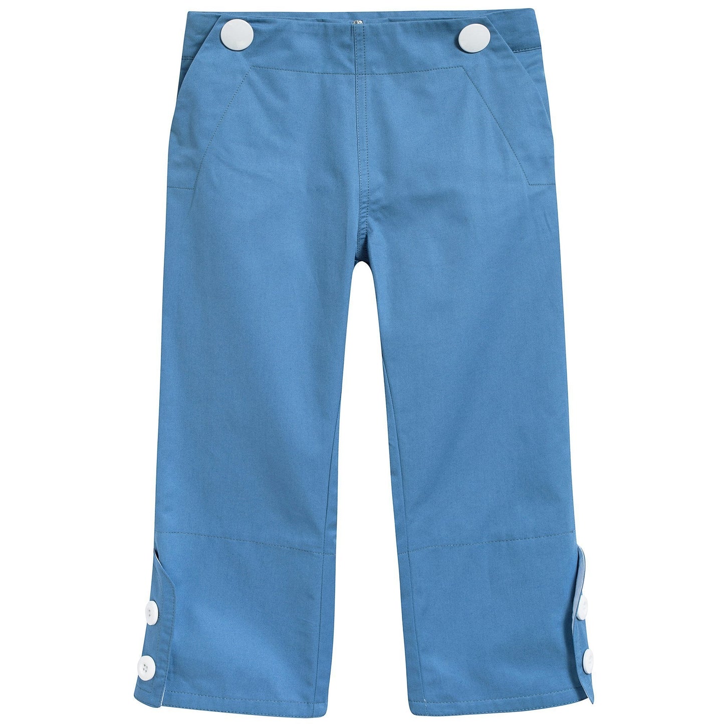 Girls Bright Cobalt Cotton Trousers