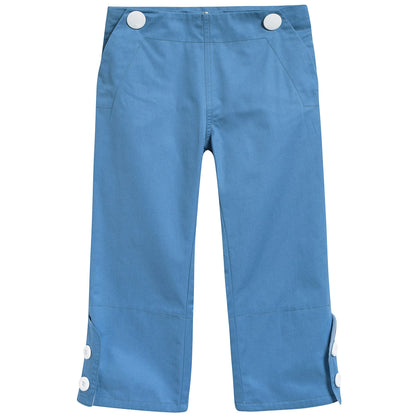 Girls Bright Cobalt Cotton Trousers