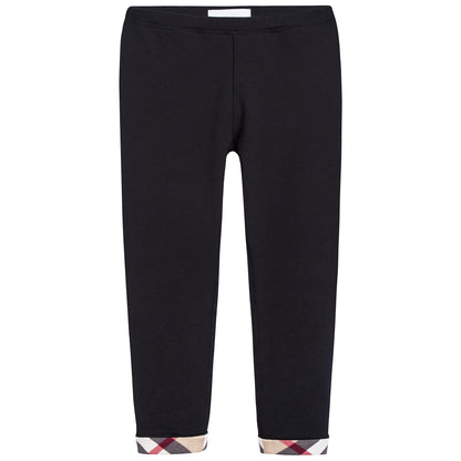 Girls Black Cotton Leggings