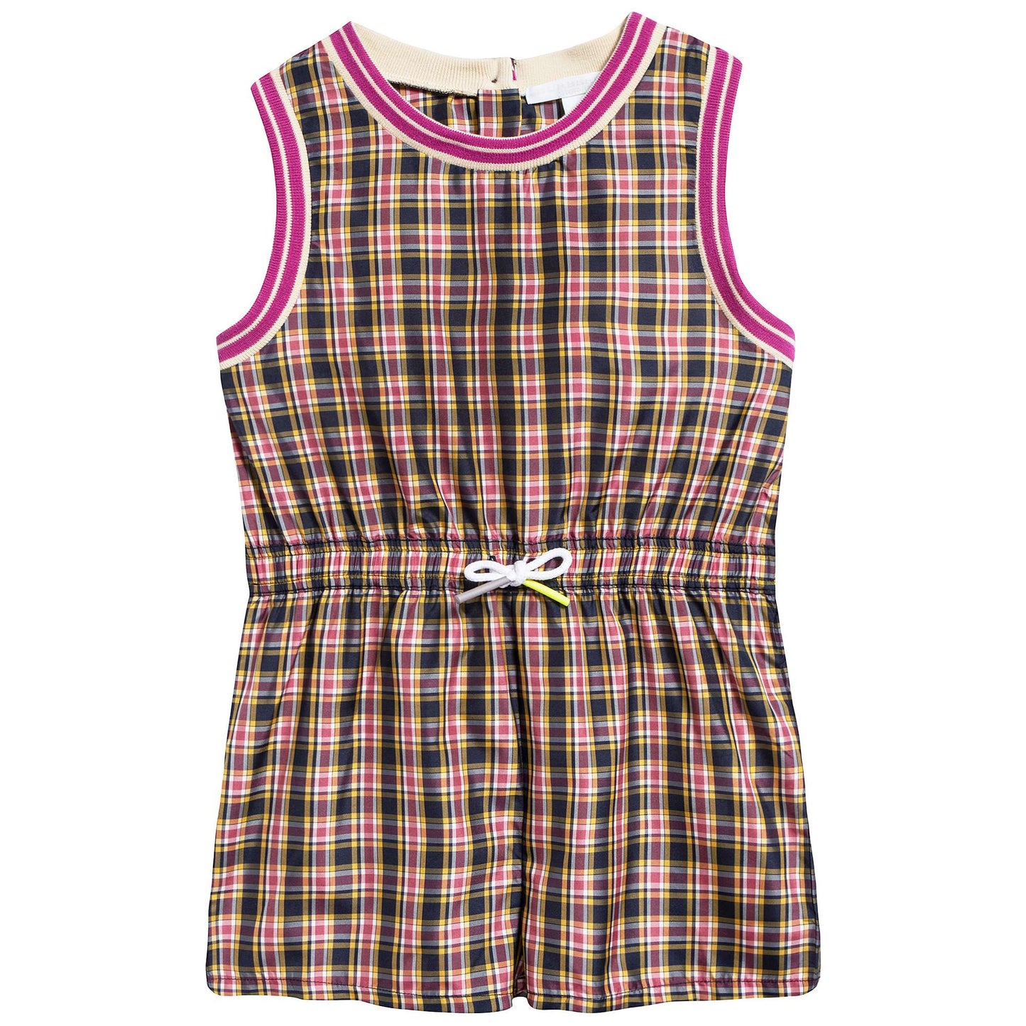 Girls Bright Coral Pink Overalls