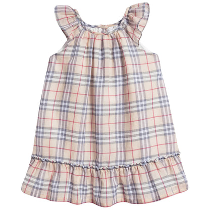 Baby Girls Pale Stone Cotton Dress