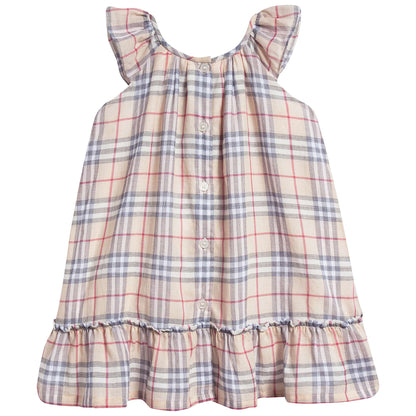Baby Girls Pale Stone Cotton Dress