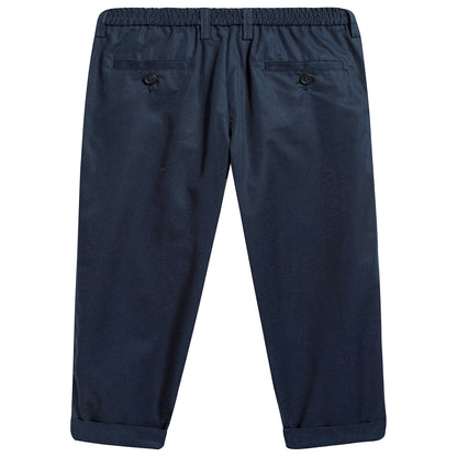 Boys Navy Blue Cotton Trousers