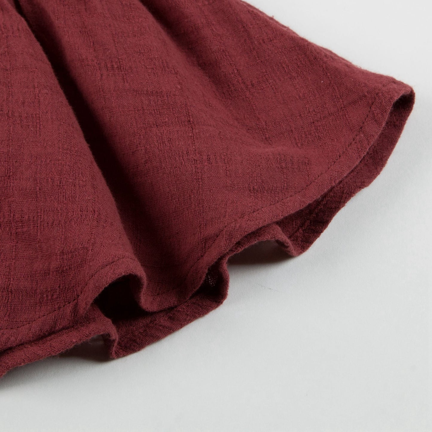 Girls Wine Red "Ourika" Cotton Dress
