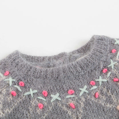 Girls Grey "Edgard" Sweater