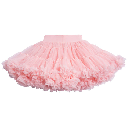 Girls Rose Pink Nylon Knitted Skirt