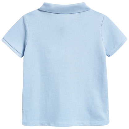 Baby Boys Sky Blue Cotton Polo Shirt
