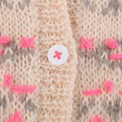 Girls Beige Zip-up Cape