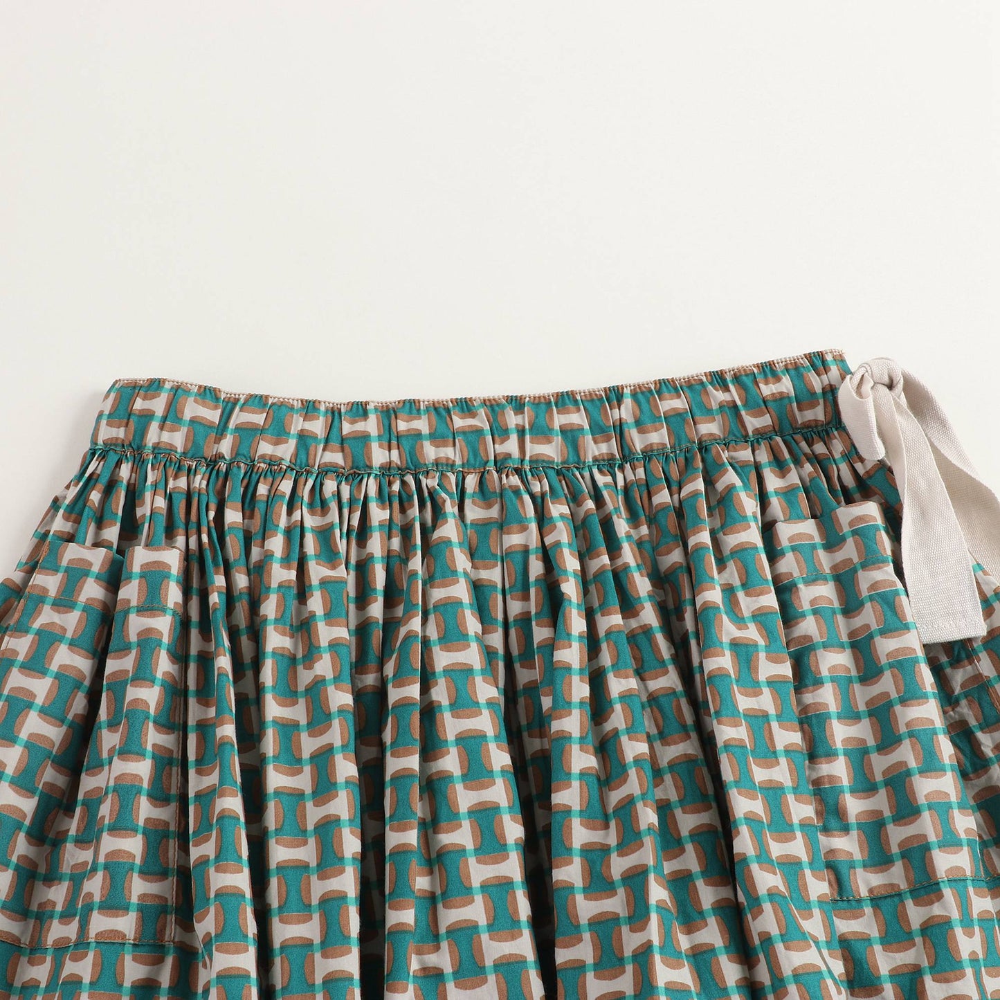 女童翡翠绿色棉短裙