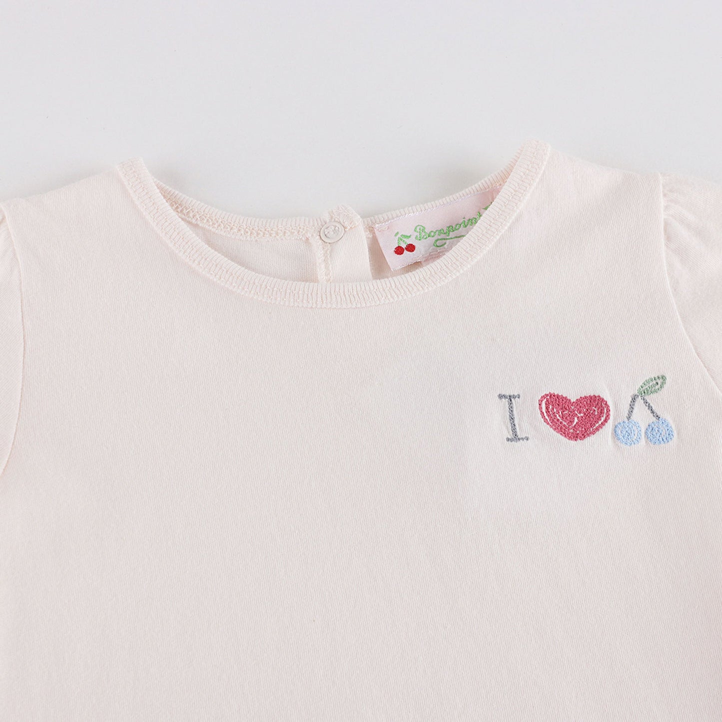 女婴淡粉色棉T恤