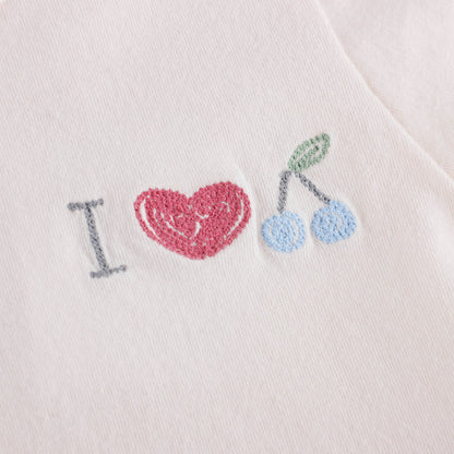 女婴淡粉色棉T恤