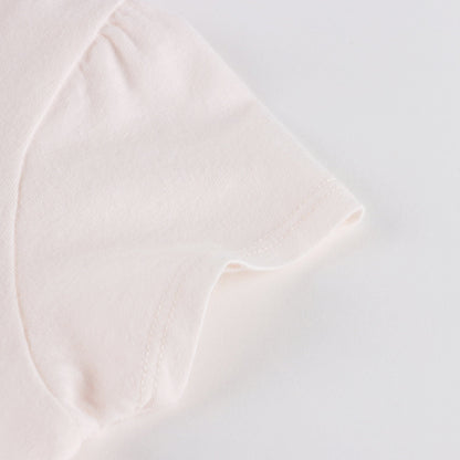 女婴淡粉色棉T恤