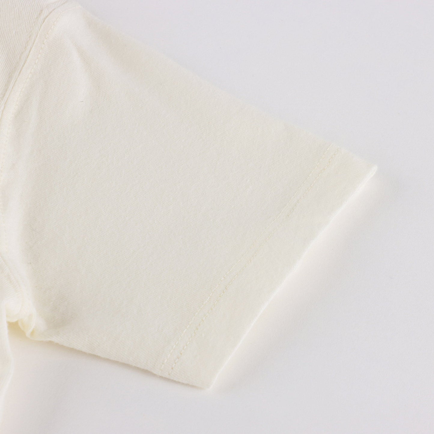 男婴米色印花棉T恤