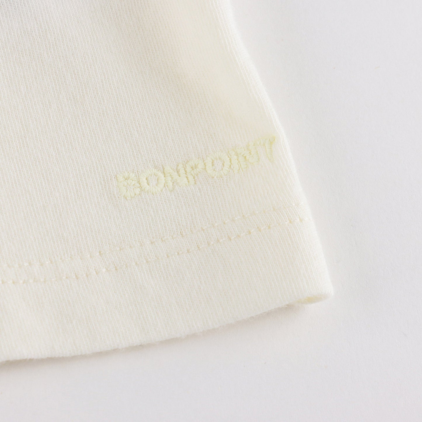 男婴米色印花棉T恤