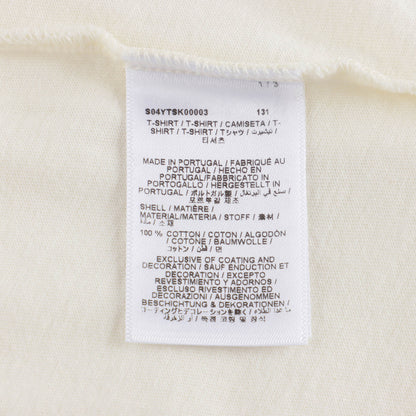 男婴米色印花棉T恤