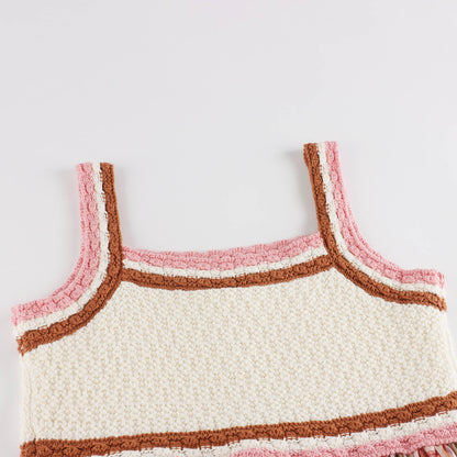 女童彩色花朵棉连衣裙