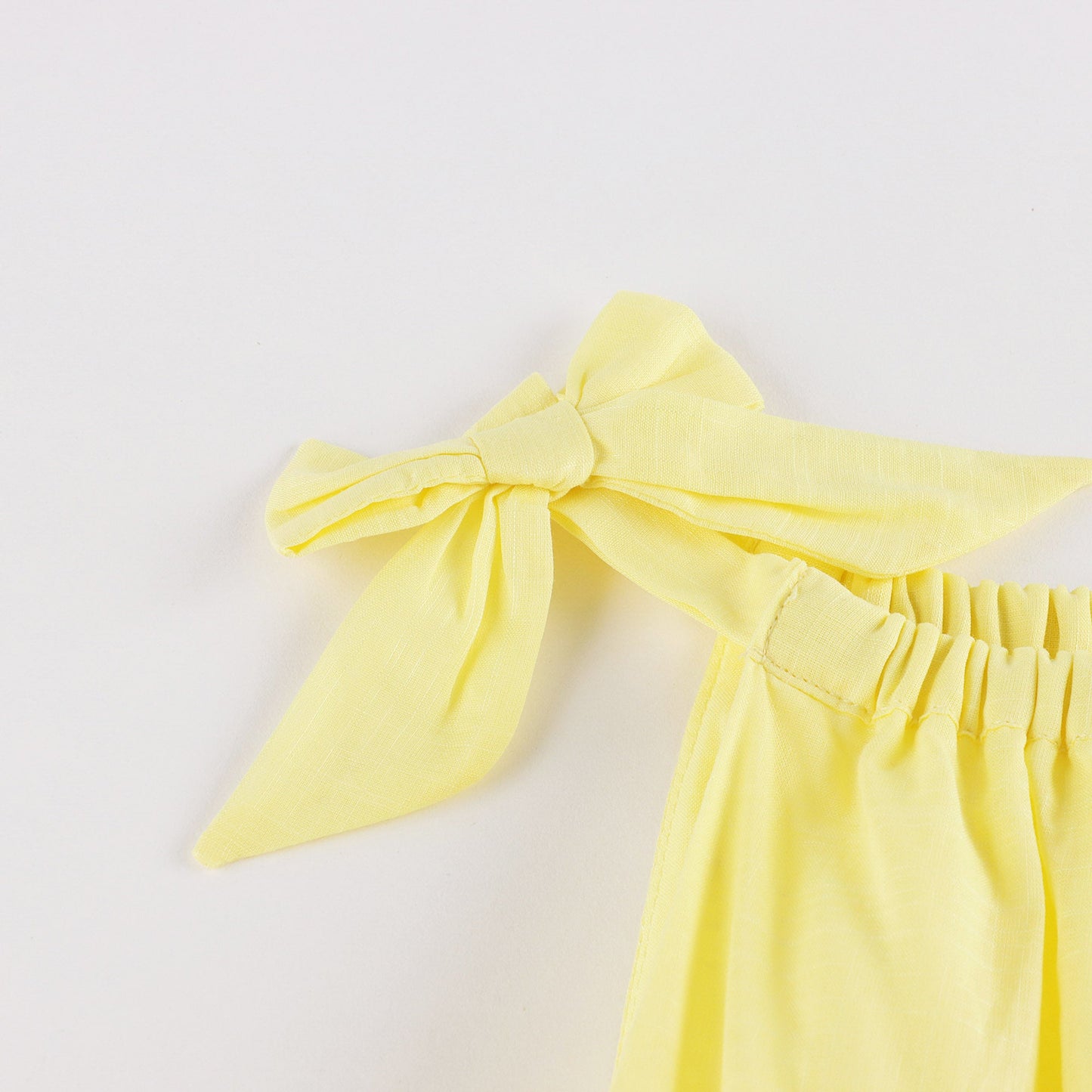 女童黄色棉连衣裙