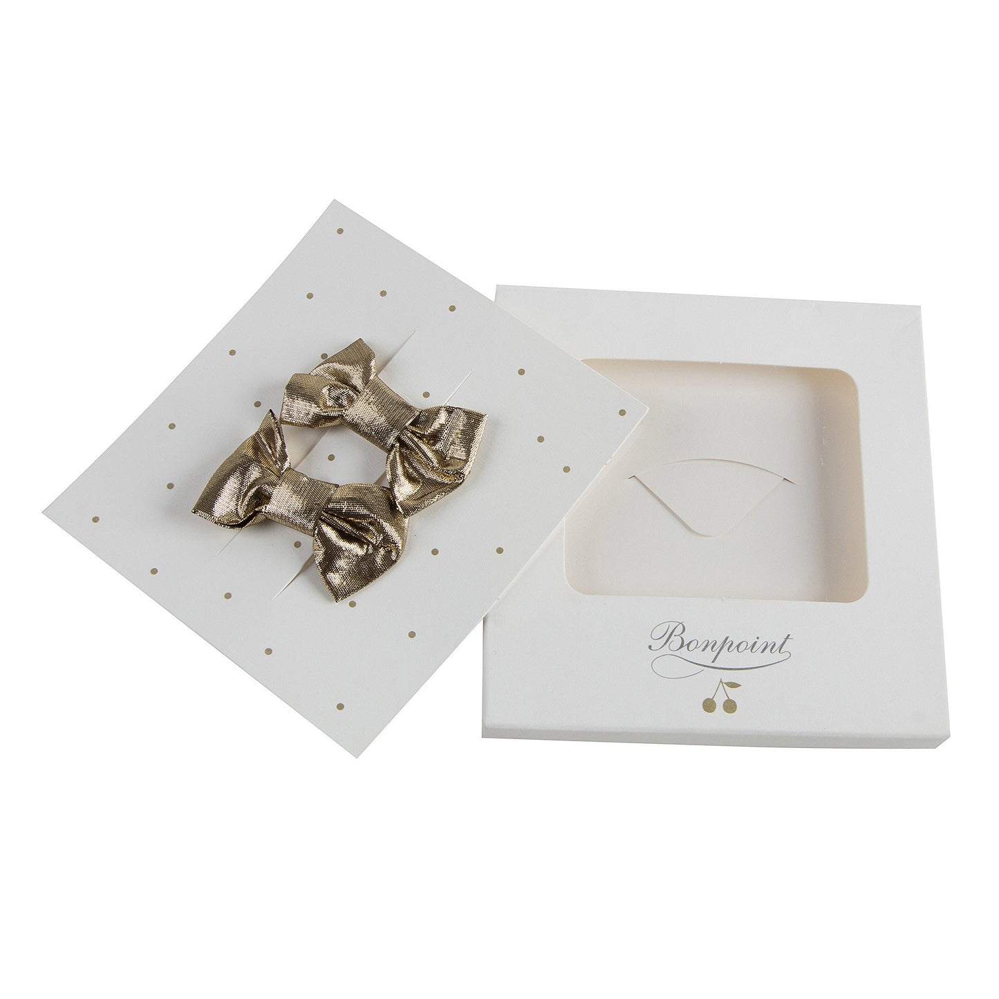 Girls Gold Bow Two Piece Hairclip