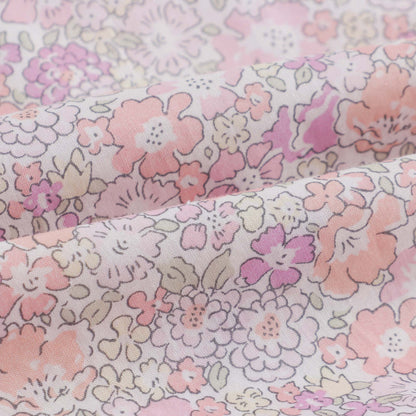 女婴粉色碎花渔夫帽