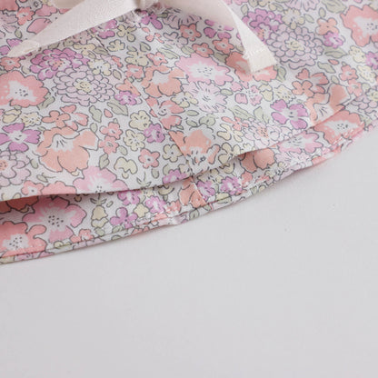 女婴粉色碎花渔夫帽