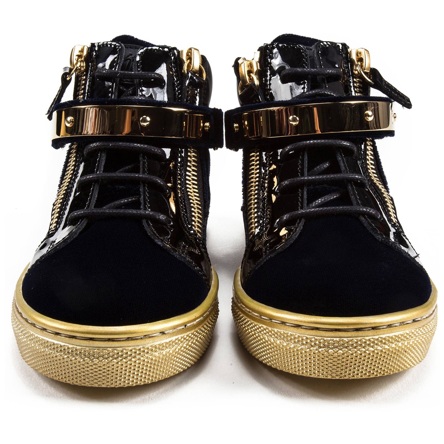 Girls & Boys Velvet Navy Velvet Sneaker