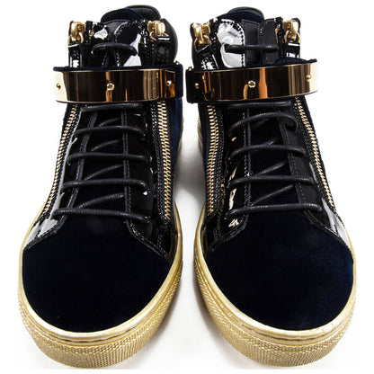 Girls & Boys Velvet Navy Velvet Sneaker
