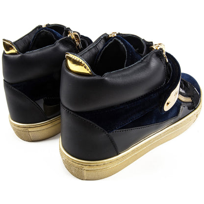 Girls & Boys Velvet Navy Velvet Sneaker