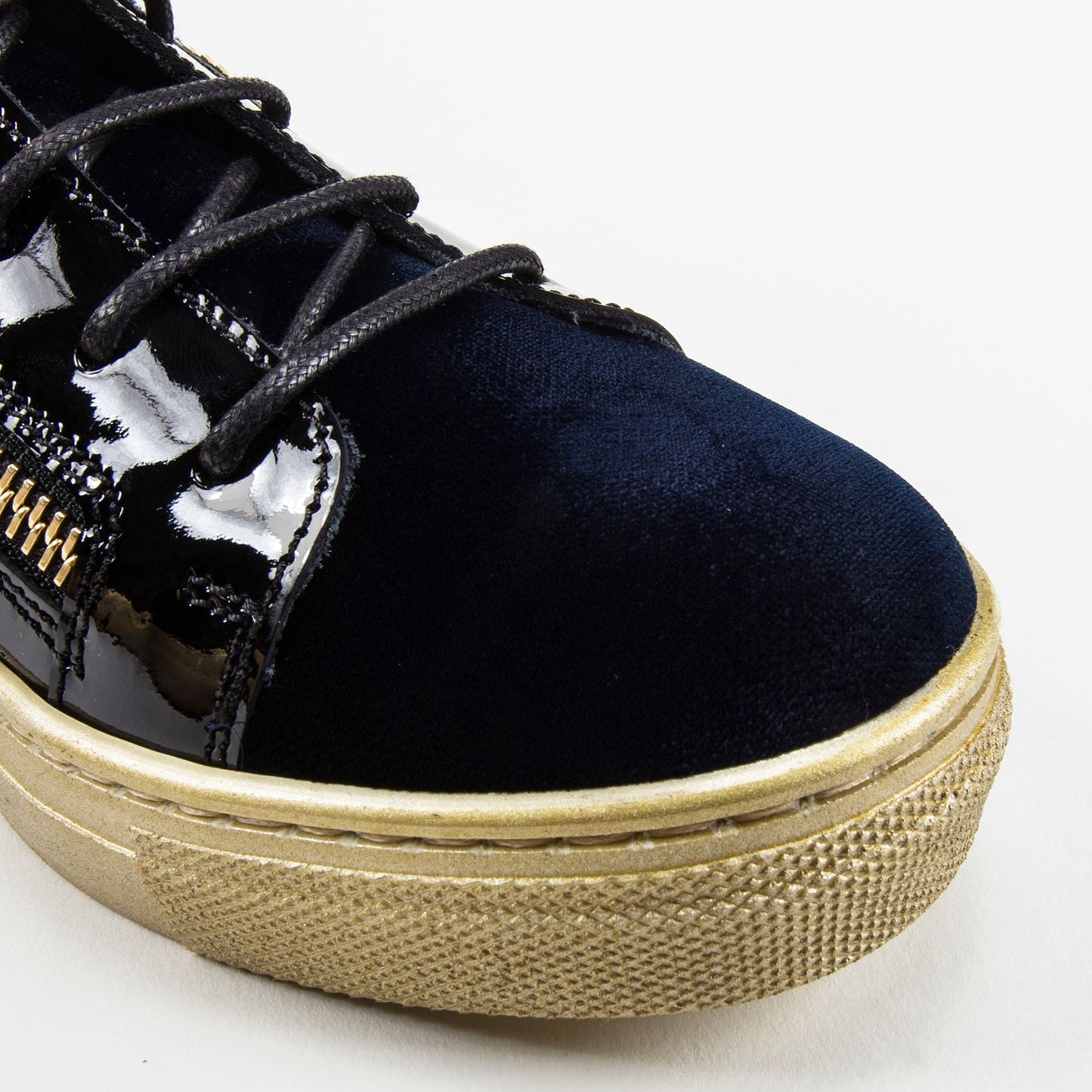 Girls & Boys Velvet Navy Velvet Sneaker