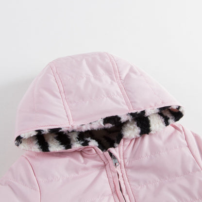 Baby Girls Pink Reversible Jacket