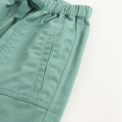 儿童绿色棉长裤
