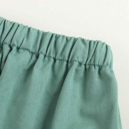 儿童绿色棉长裤