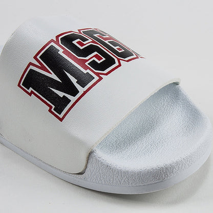 Girls & Boys White Logo Slipper