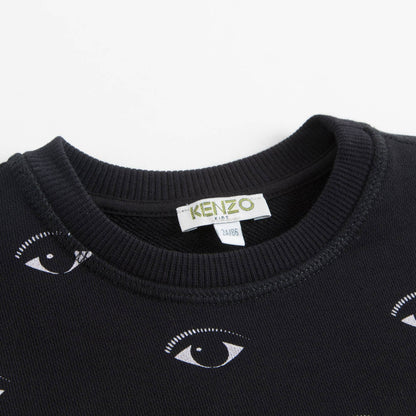 Boys Black Eye Printed Sweatshirt