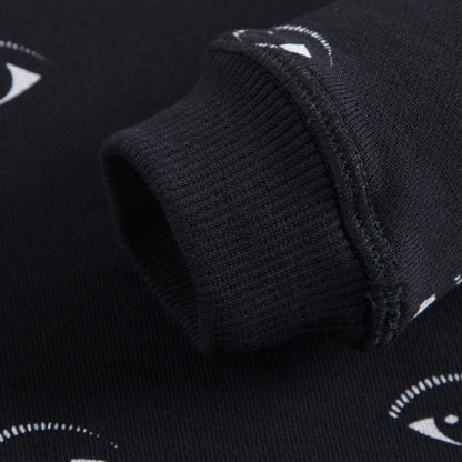 Boys Black Eye Printed Sweatshirt
