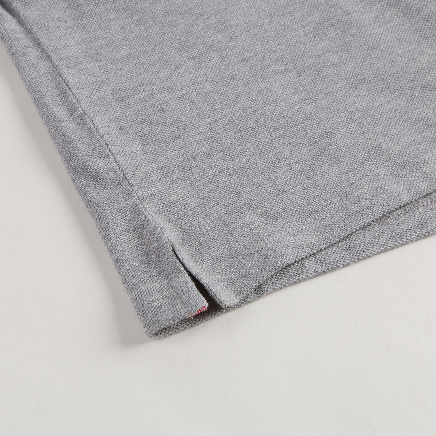 Boys Grey Polo Shirt With Check Collar