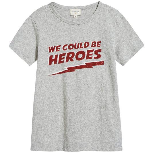 女童灰色Logo棉T恤