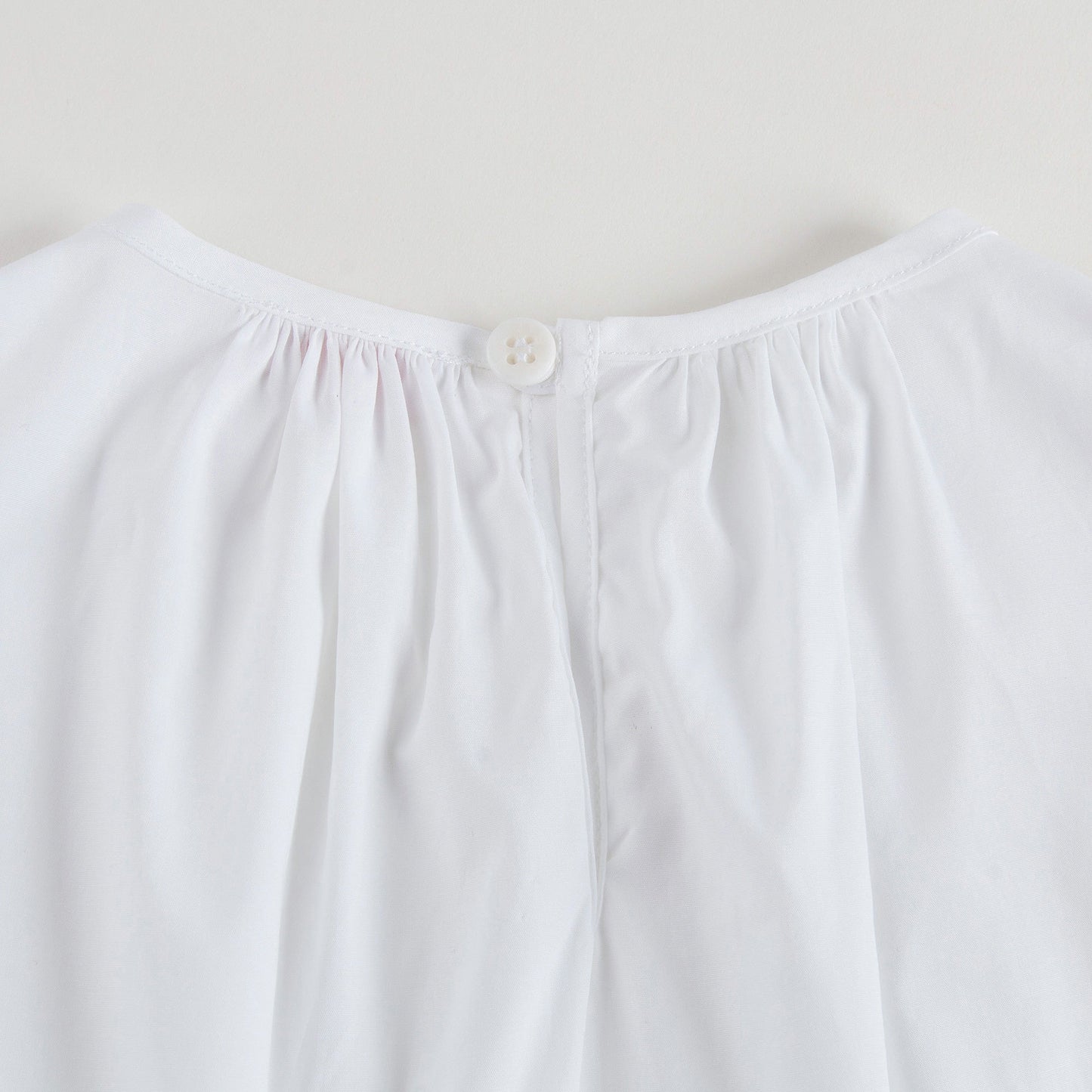 Girls White Cotton Ruffled Trims Blouse