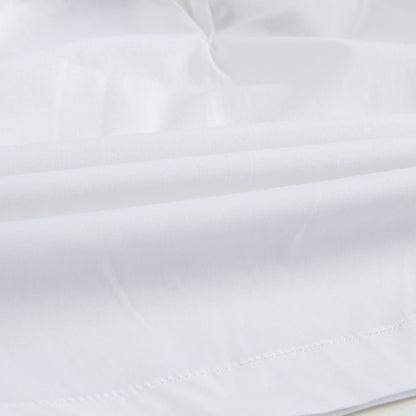 Girls White Cotton Ruffled Trims Blouse