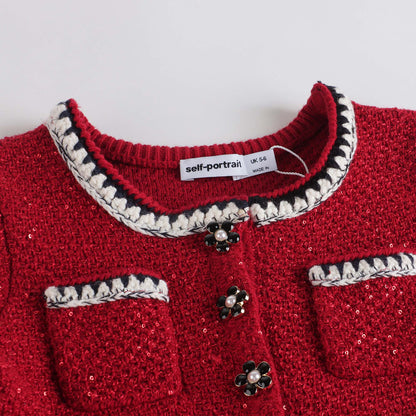 女童红色连衣裙