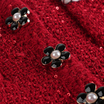 女童红色连衣裙