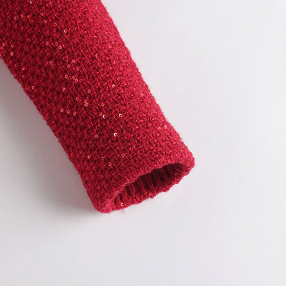 女童红色连衣裙