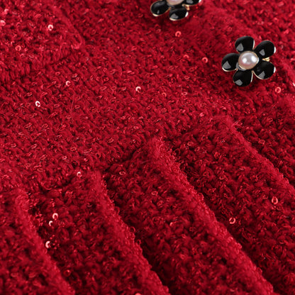 女童红色连衣裙