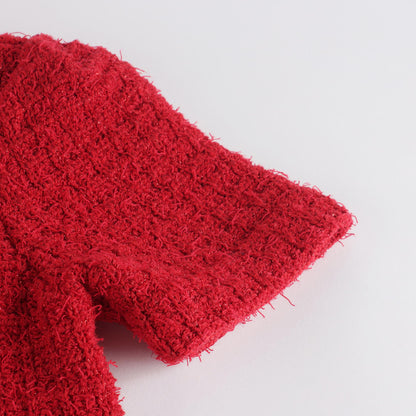 女童红色连衣裙